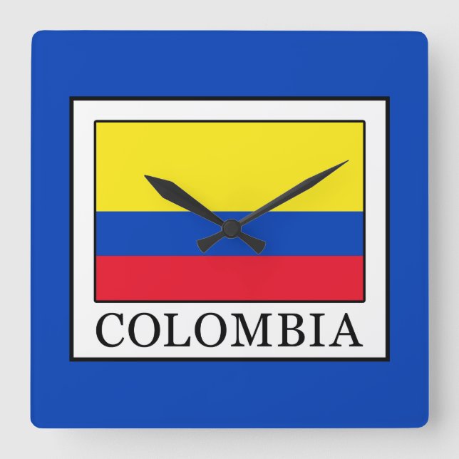 Relógio Quadrado Colômbia (Frente)