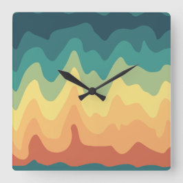 Relógio Quadrado Color Wave Horizon