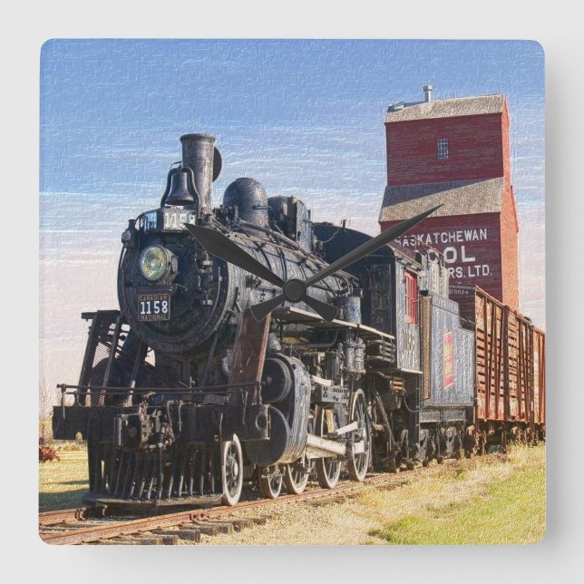 Relógio Quadrado Comboio 1 (Frente)