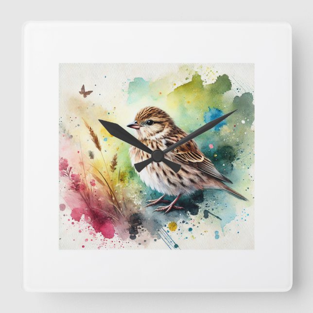 Relógio Quadrado Common Linnet 210724AREF102 - Watercolor (Frente)