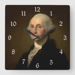 Relógio Quadrado Completou Antheneum George Washington, Stuart