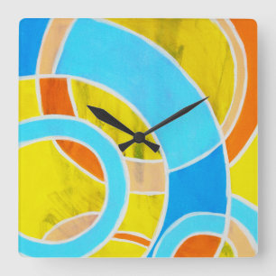 Relógio Quadrado Composição #23 por Michael Moffa