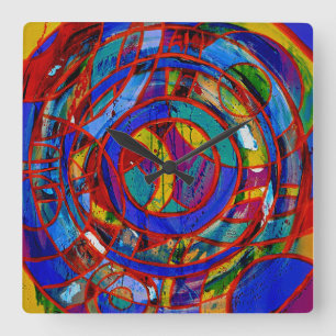 Relógio Quadrado Composição nº 17 de Michael Moffa