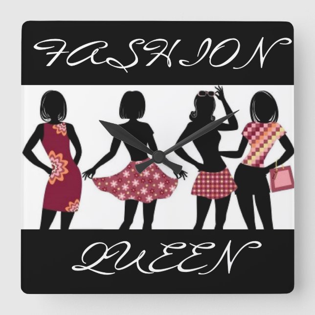 RELÓGIO QUADRADO COMPRANDO COLEÇÃO DE RAINHAS (Frente)