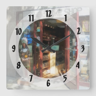 Relógio Quadrado Compras - Compro de fumaça