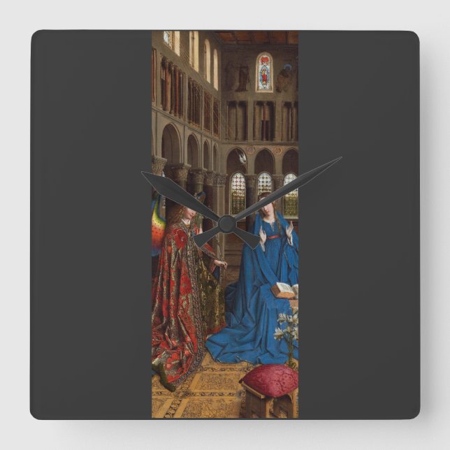 Relógio Quadrado Comunicação de Jan van Eyck (Frente)