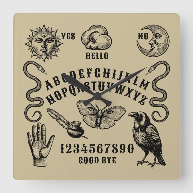 Relógio Quadrado Comunicação Espírito de Conselho (Frente)