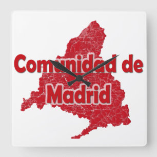 Relógio Quadrado Comunidade de Madrid