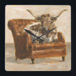 Relógio Quadrado Conforto Refinado I<br><div class="desc">Conforto Refinado I por Ethan Harper</div>