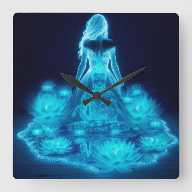 Relógio Quadrado Consciousness / Conciencia (Frente)