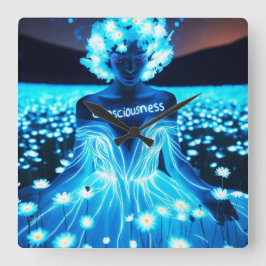 Relógio Quadrado Consciousness / Conciencia