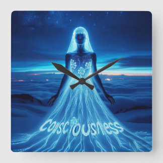 Relógio Quadrado Consciousness / Conciencia