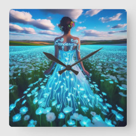 Relógio Quadrado Consciousness / Conciencia