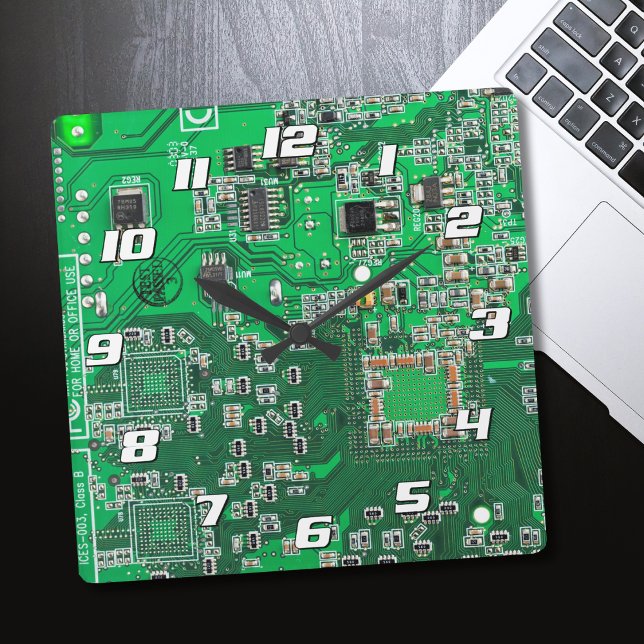 Relógio Quadrado Conselho do Circuito do Conjunto PCB Verde do Circ (Criador carregado)