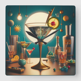 Relógio Quadrado Conselho Martini do Circuito Futuro Atômica