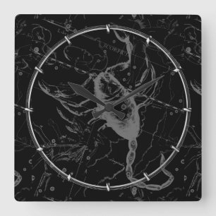 Relógio Quadrado Constelação Scorpio Hevelius 1690