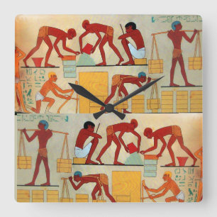 RELÓGIO QUADRADO CONSTRUÇÃO ARQUITETURA ANTIQUADA DO EGITO