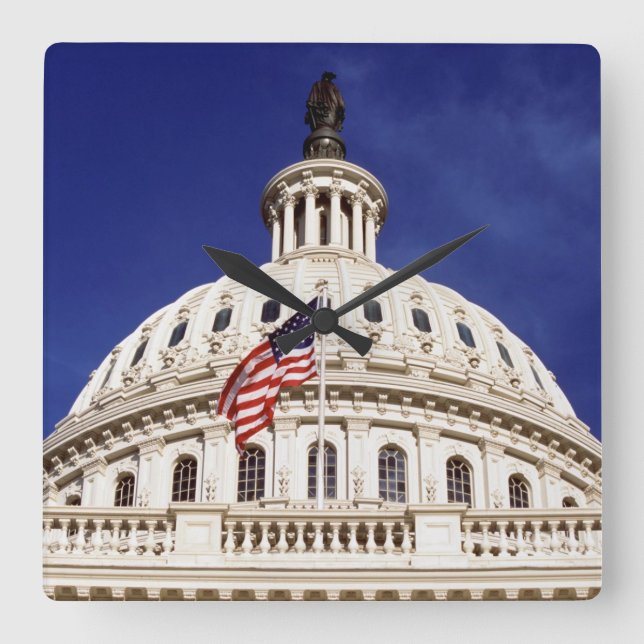 Relógio Quadrado Construção do Capitólio dos E.U., Washington DC (Frente)