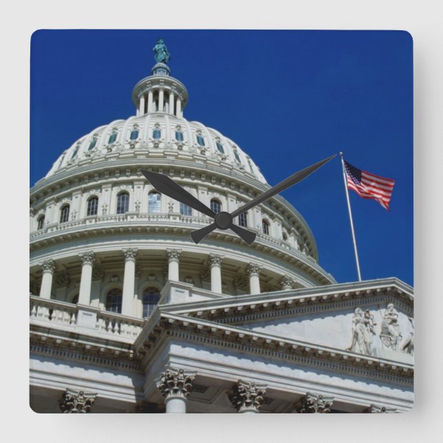 Relógio Quadrado Construção do Capitólio, Washington, EUA (Frente)