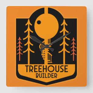 Relógio Quadrado Construtor Mestre Treehouse