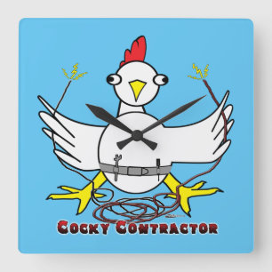 Relógio Quadrado Contratado Cocky