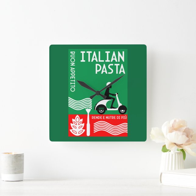 Relógio Quadrado Cook italiano (Lar)