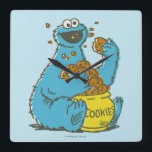 Relógio Quadrado Cookie Monster Vintage<br><div class="desc">Personalize este Monstro de Biscoitos estilo vintage em seus produtos Zazzle.           © 2014 Sesame Workshop. www.sesamestreet.org</div>