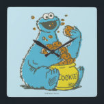 Relógio Quadrado Cookie Monster Vintage<br><div class="desc">Personalize este Monstro de Biscoitos estilo vintage em seus produtos Zazzle.           © 2014 Sesame Workshop. www.sesamestreet.org</div>