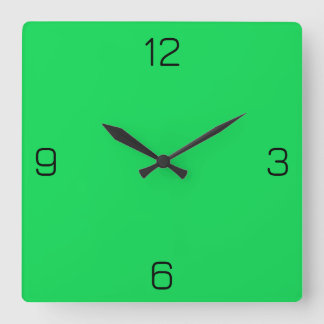 Relógio Quadrado Cor Verde Malaquita 0BDA51 com Opção Adicionar Nom