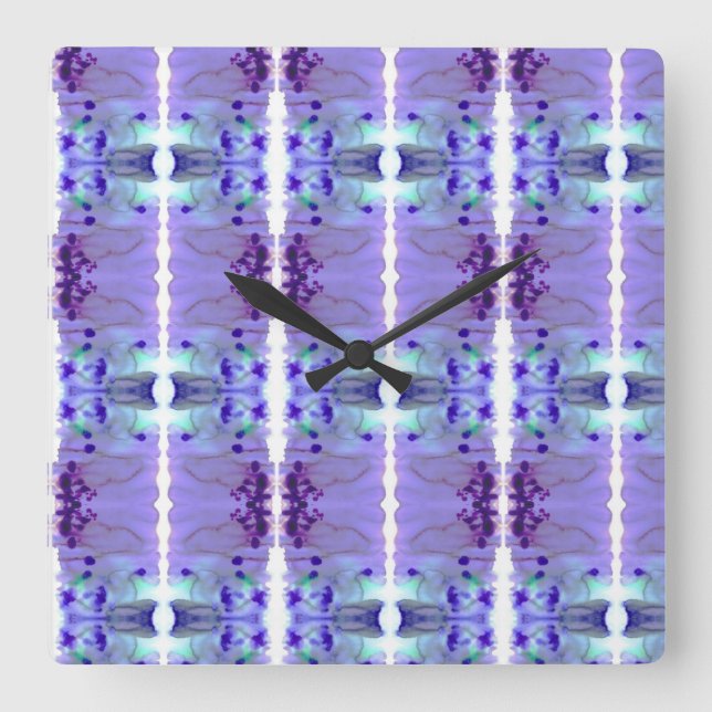 Relógio Quadrado Cores de estilos clássicos (Frente)