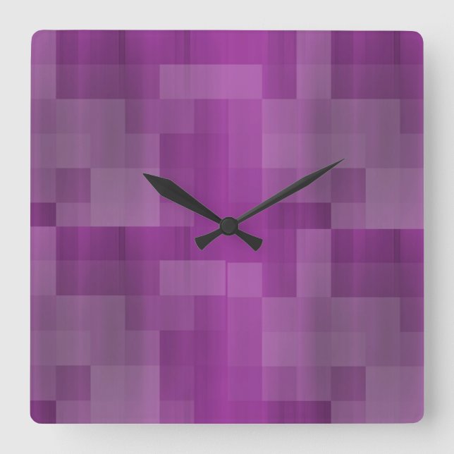 Relógio Quadrado Cores Estilos Clássicos (Frente)