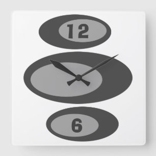 Relógio Quadrado Cores Personalizadas - Trab. Retro