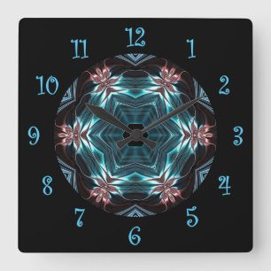Relógio Quadrado Cores Tuscanas ~ Lindos Exóticos e Misteriosos ~