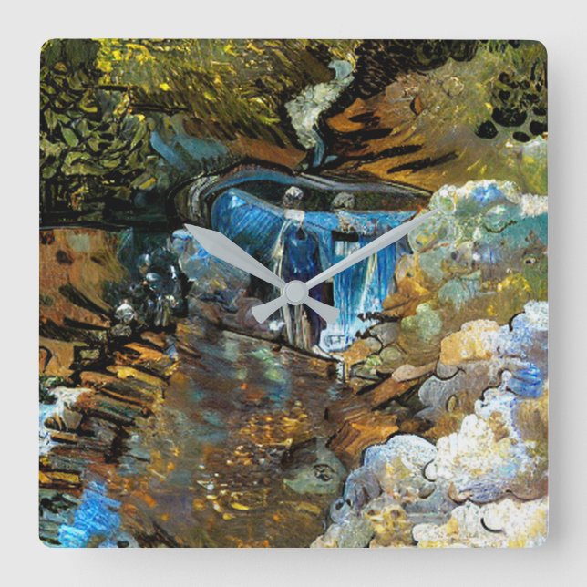 RELÓGIO QUADRADO CORRENTE CACHOEIRA (Frente)