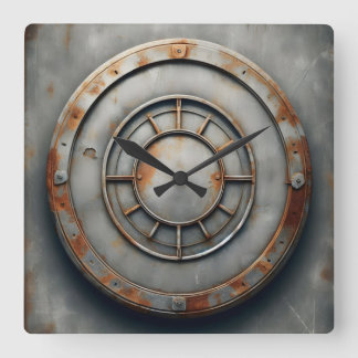 Relógio Quadrado corroded metal object