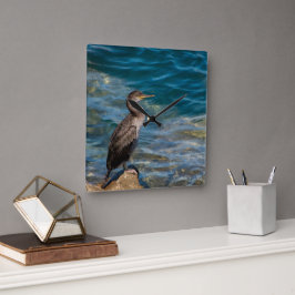 Relógio Quadrado Corvo-excelente Nas Rochas