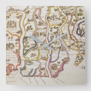 Relógio Quadrado Costa de África e do rio Gambia   1622