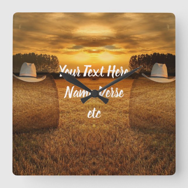 Relógio Quadrado Cowboy (Frente)