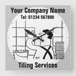 Relógio Quadrado Cozinha e Tiler de Banheiro