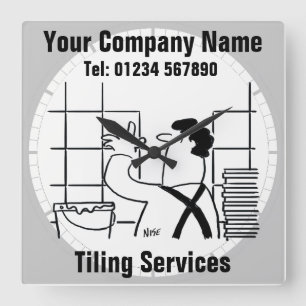 Relógio Quadrado Cozinha e Tiler de Banheiro