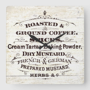 Relógio Quadrado cozinha tradicional