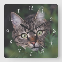 Relógio Quadrado Create Your Own Custom Pet Photo Square Wall Clock