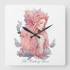Relógio Quadrado Create Your Own Lunar Love Magic Goddess