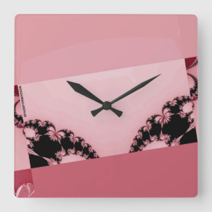 Relógio Quadrado Creme do Jardim Fractal