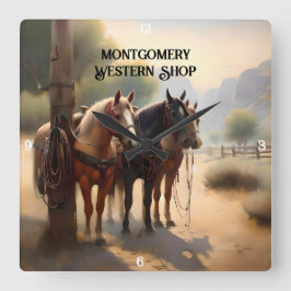 Relógio Quadrado Criador de Bovinos em Horso