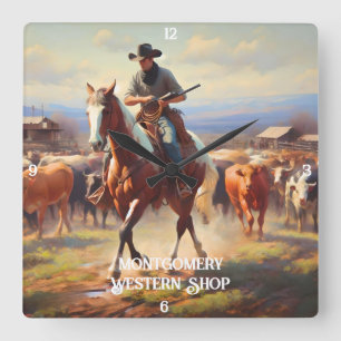Relógio Quadrado Criador de Bovinos em Horso