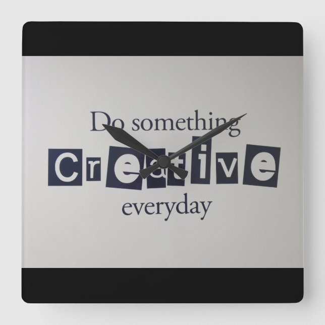 Relógio Quadrado criatividade (Frente)