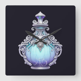 Relógio Quadrado Crie A Sua Própria Garrafa De Poção De Prata Mágic