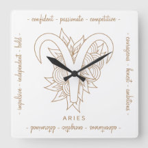 Crie o seu próprio Elegante Dourado e branco Aries