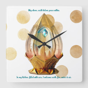 Relógio Quadrado Crie O Seu Próprio Lanterna De Núcleo De Cristal S